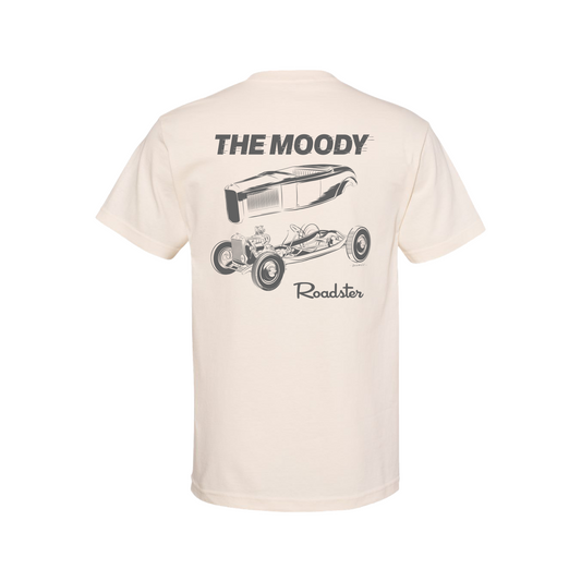 The Moody Roadster Cutaway Off-White Tee